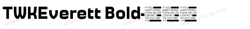 TWKEverett Bold字体转换